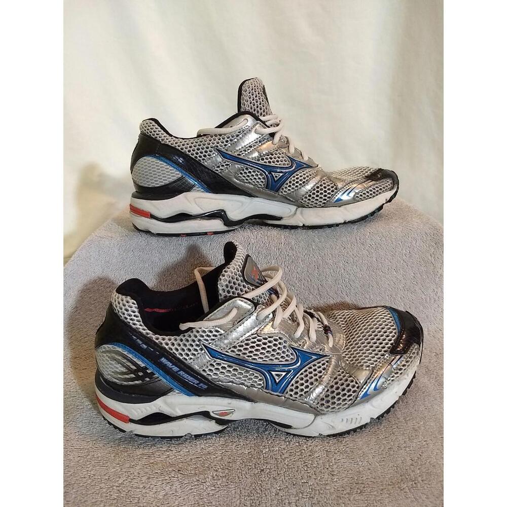 Mizuno Mens Wave Rider 14 'Silver Blue' Running Shoes, Size: 9       #MT25-1